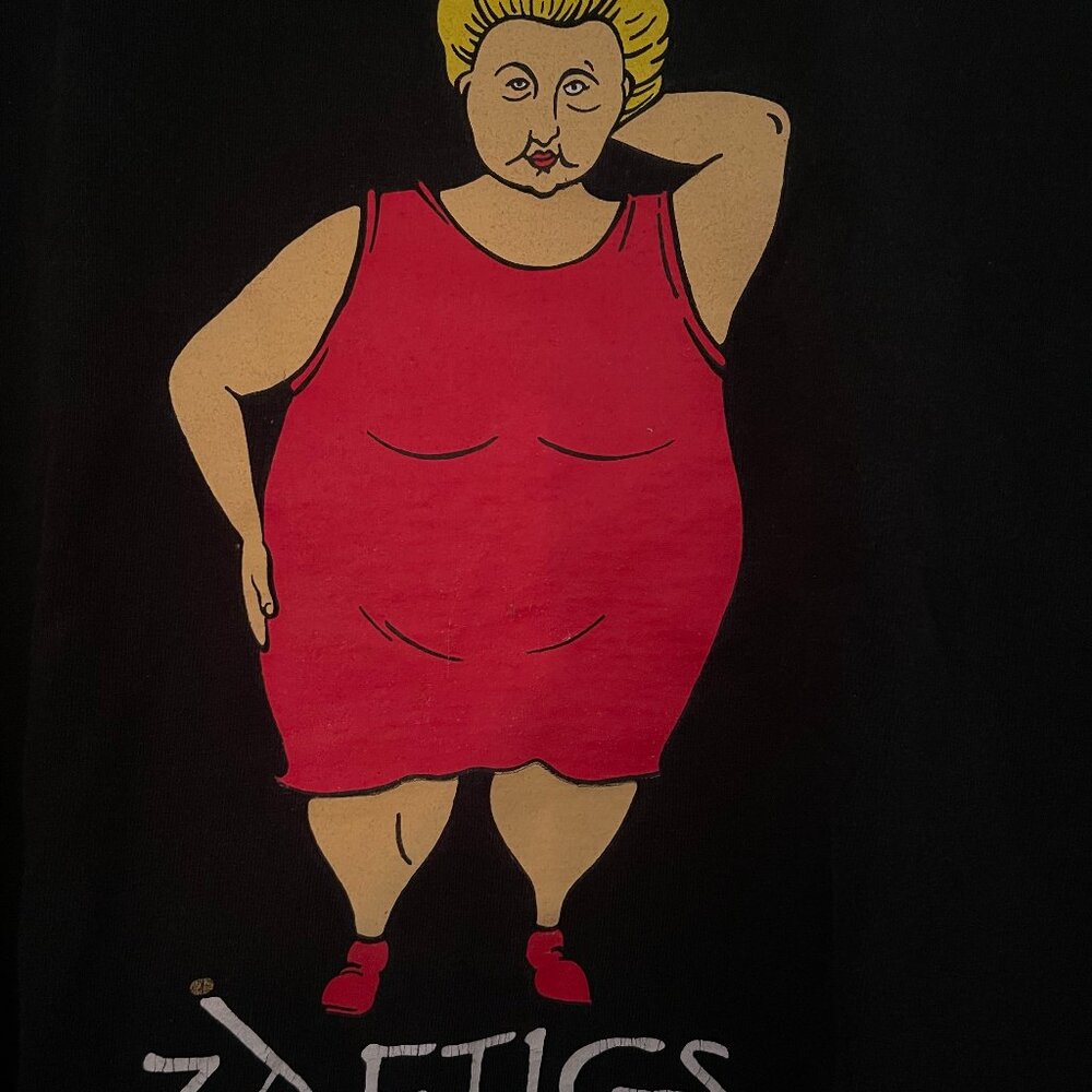 Vintage X-Large Zaftigs Deli T-shirt-Double Sided Amazing Graphics